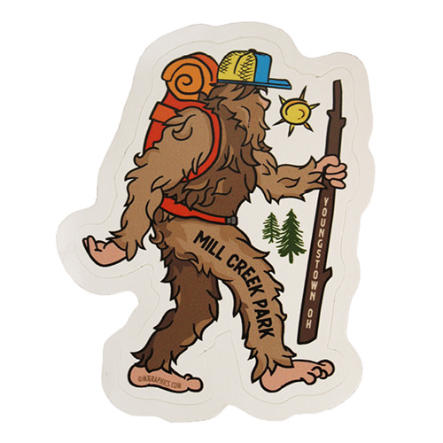 Big Foot Hiking Sticker