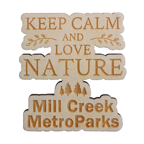 “Keep Calm And Love Nature” Wood Magnet