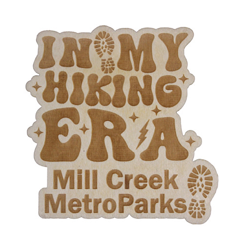 “In My Hiking Era” Wood Magnet