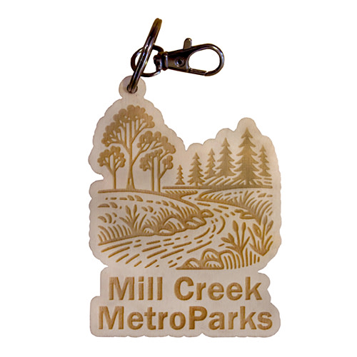 Scenic Trail Wood Keychain