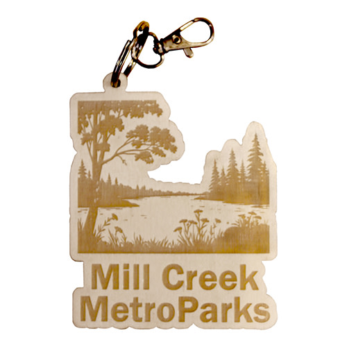 Scenic Lake Cohasset Wood Keychain