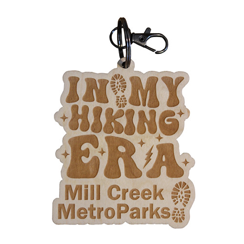 “In My Hiking Era” Wood Keychain