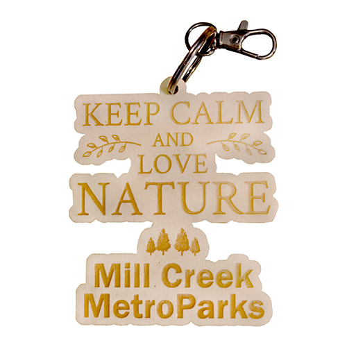 “Keep Calm And Love Nature” Wood Keychain